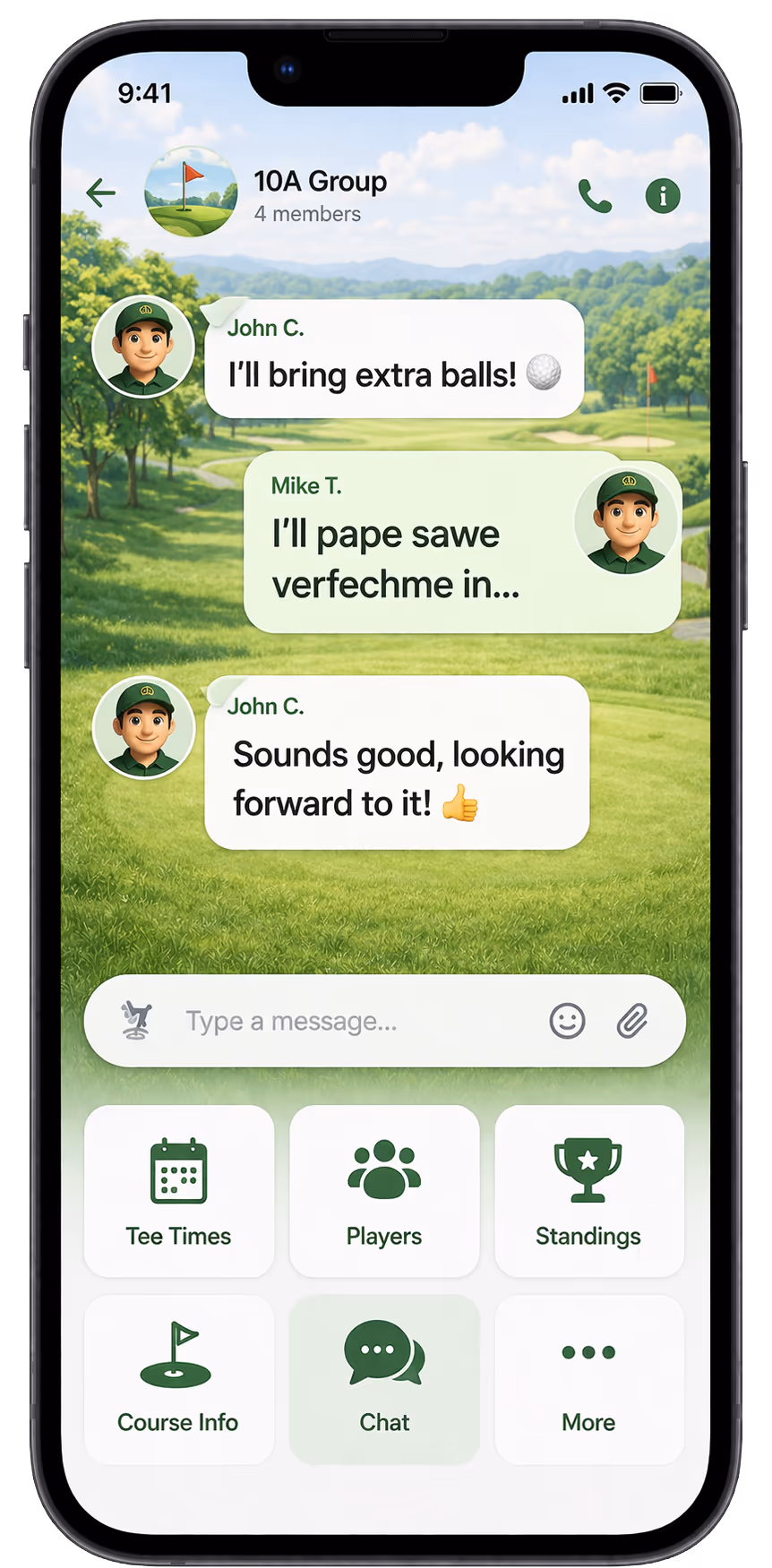 Chat and stay connected screen